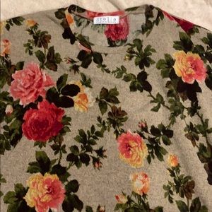 Flower long sleeve sweater